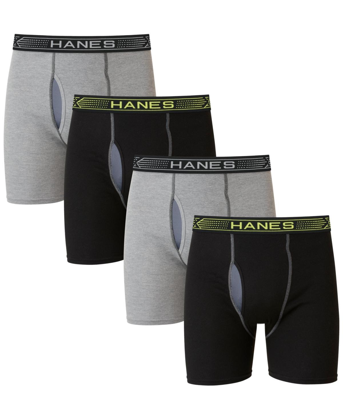 Hanes Ultimate Mens Performance Boxer Brief Underwear, X-Temp, Assorted 4-Pack 2XL Product Image