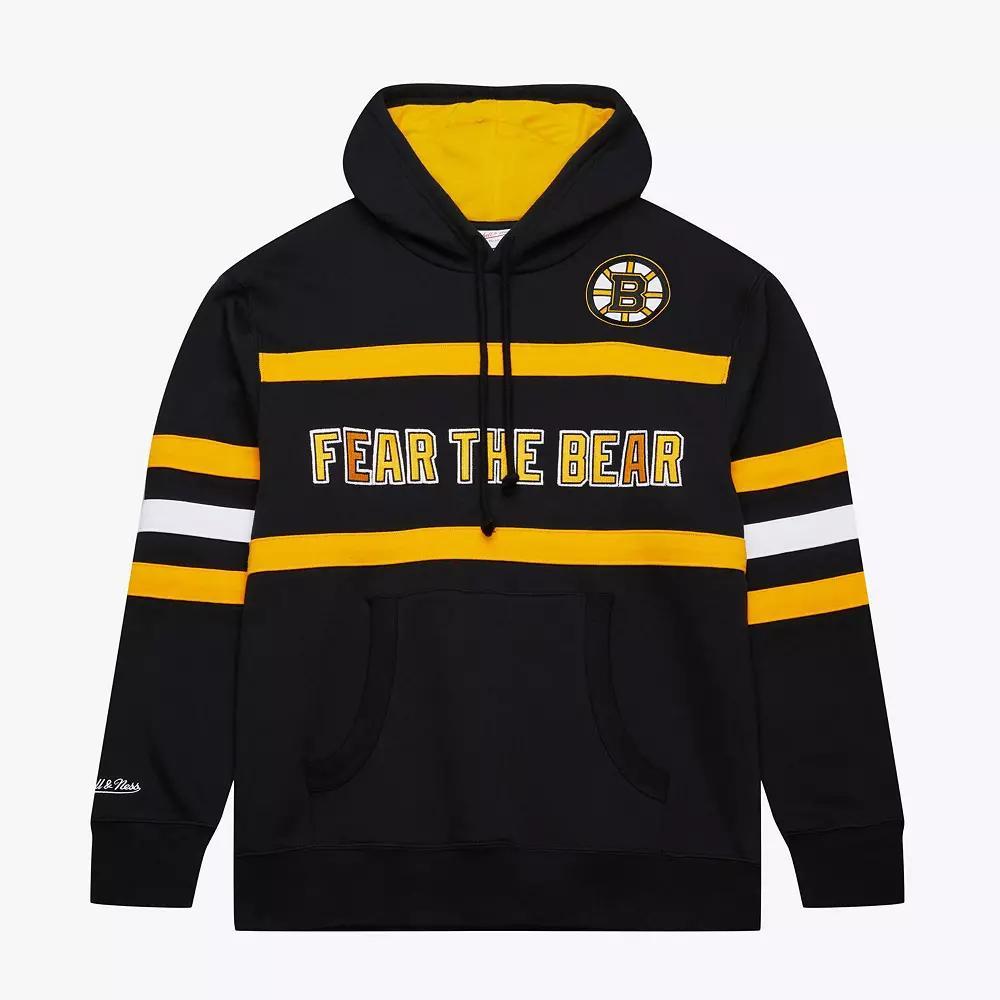 Men's Mitchell & Ness Black Boston Bruins Head Coach Slogan Pullover Hoodie, Size: 2XL Product Image