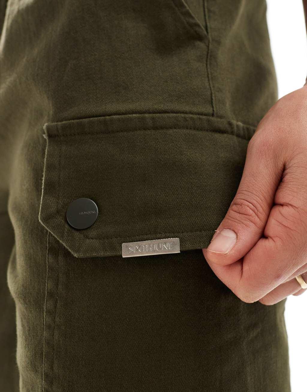 Sixth June cargo shorts in khaki Product Image