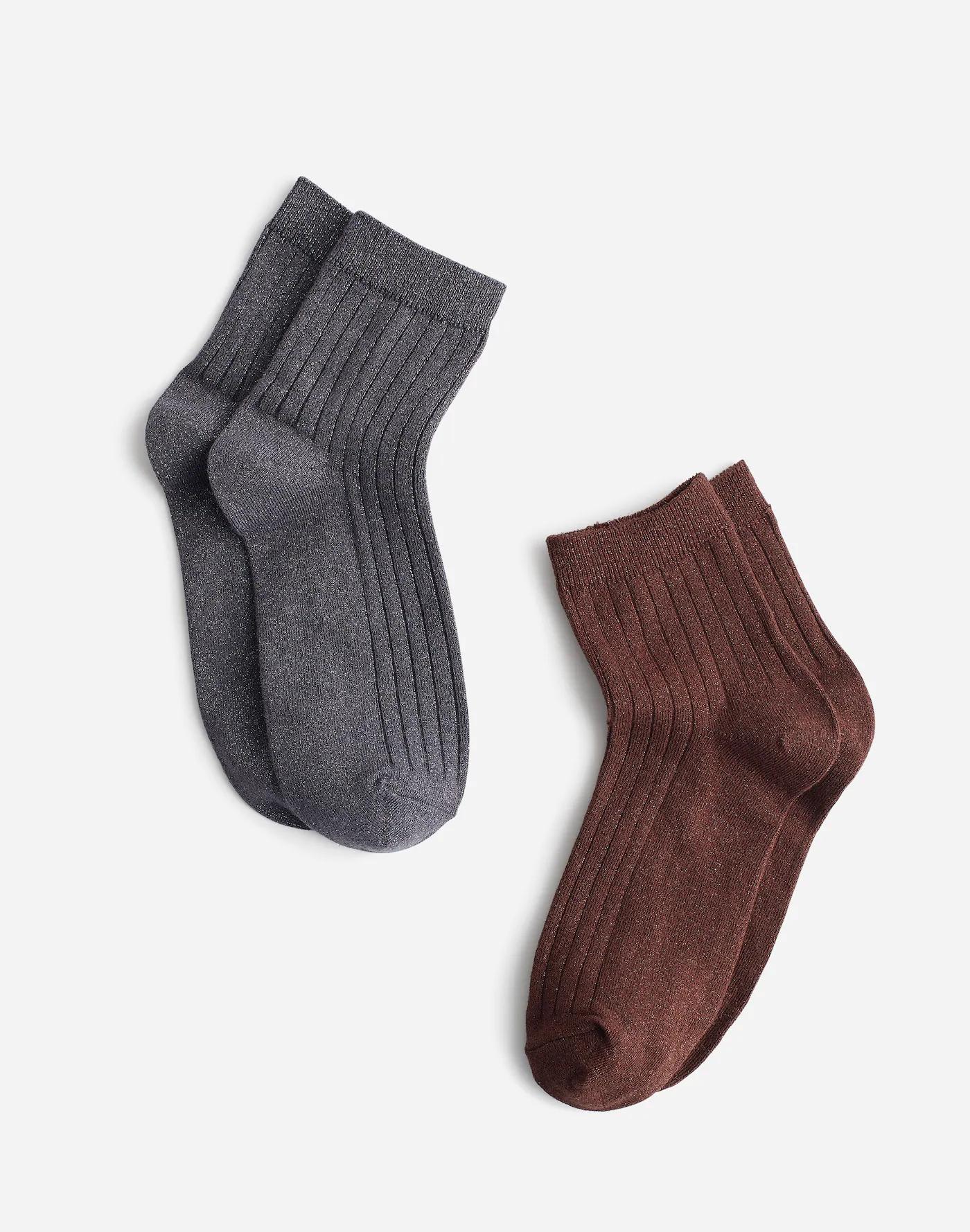 Two-Pack Shimmer Ankle Socks Product Image