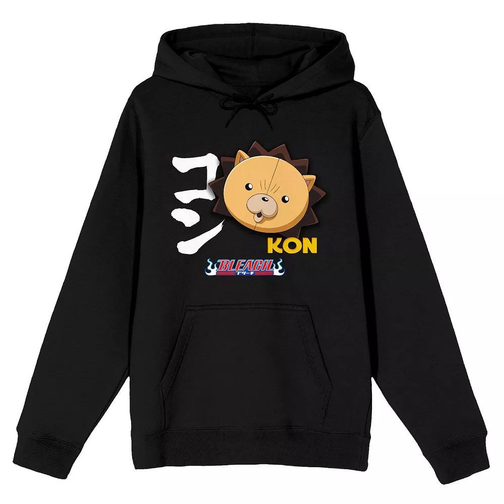 Men's Bleach Anime Kon Head with Kanji Graphic Hoodie, Size: XL, Black Product Image