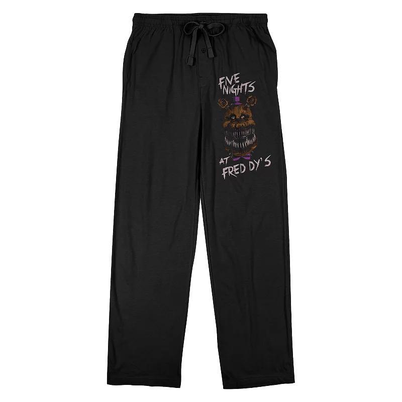 Men's Five Nights At Freddy's Game Over Sleep Pants, Size: XXL, Black Product Image