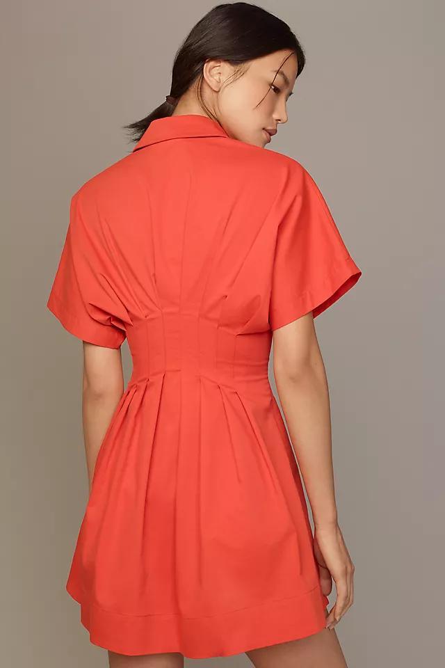 The Tobie Button-Front Pleated Shirt Dress by Exquise: Mini Edition Product Image