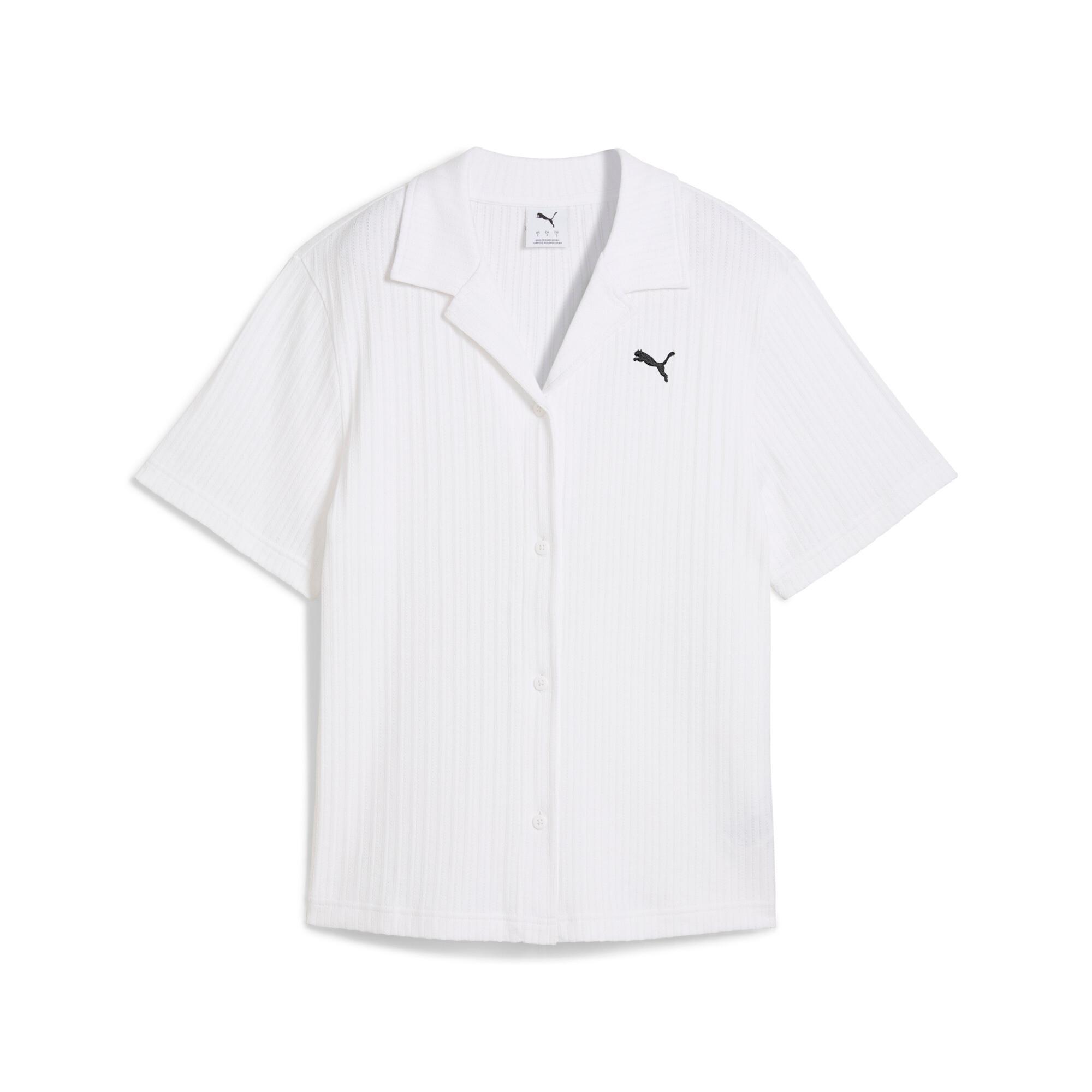 WARDROBE ESSENTIALS Women's Pointelle Shirt Product Image