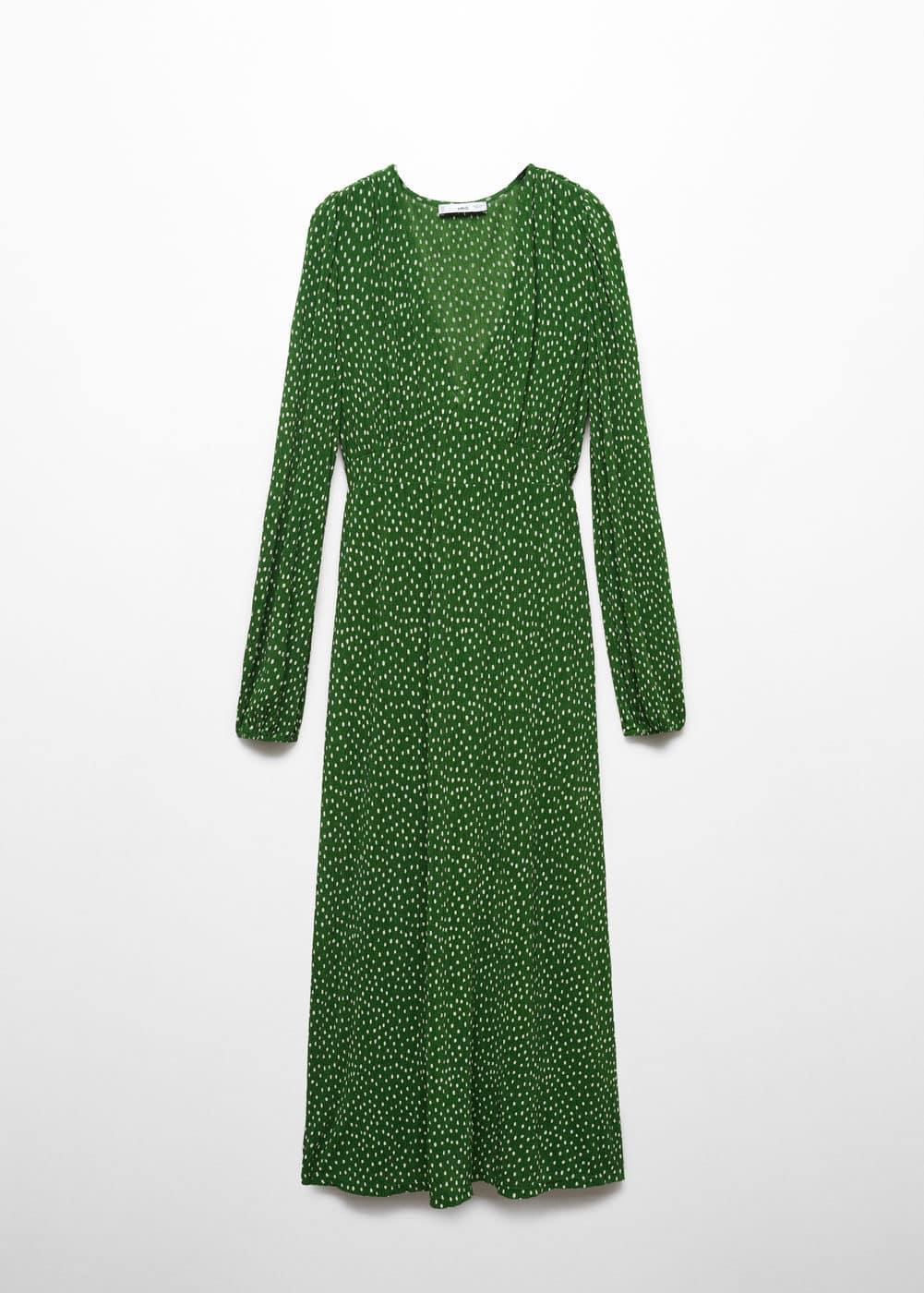 Mango Womens Polka-Dot Midi Dress Product Image