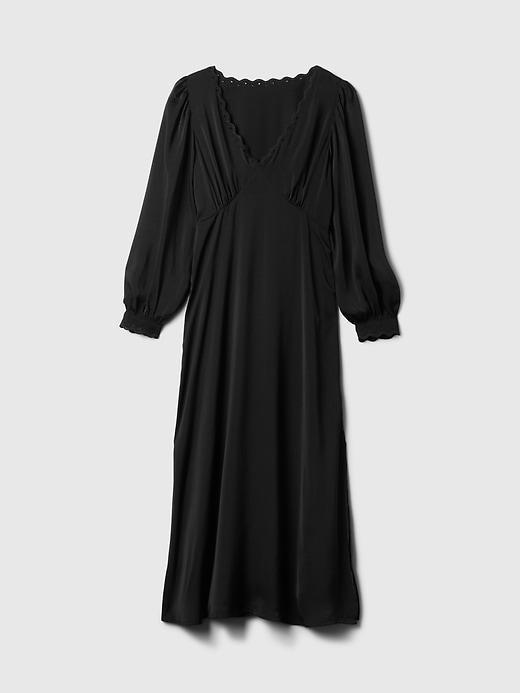 Satin Empire Midi Dress Product Image