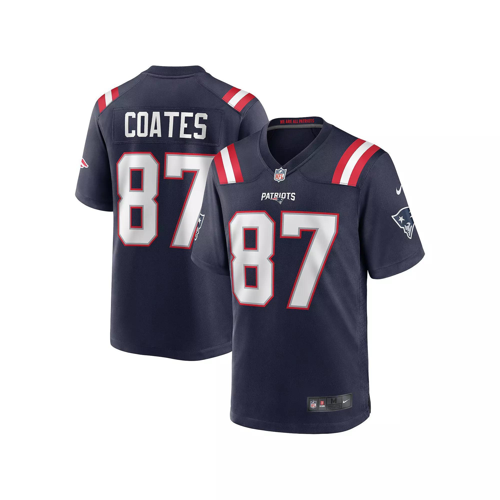 Men's Nike Ben Coates Navy New England Patriots Game Retired Player Jersey, Size: 5XL, Blue Product Image