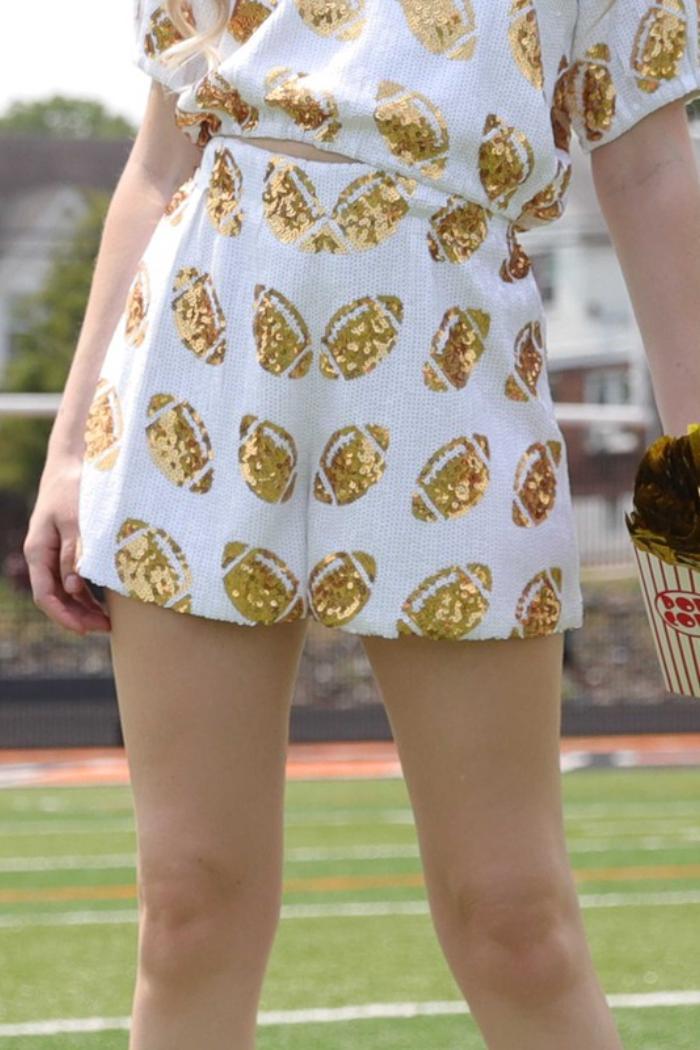Sequin Football Short Product Image