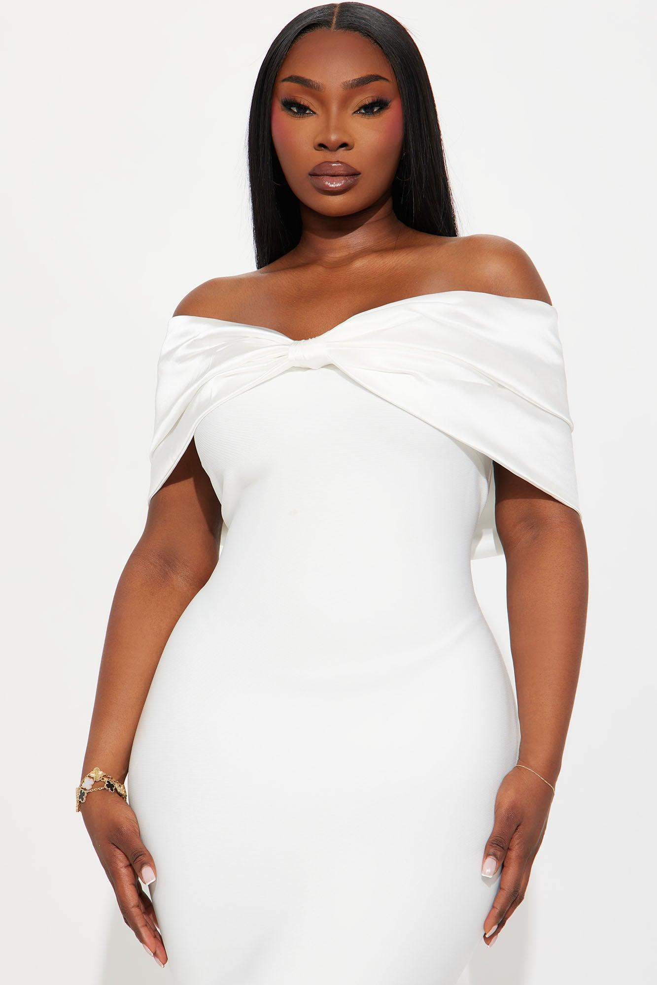 Pretty Privilege Bandage Midi Dress - White Female Product Image