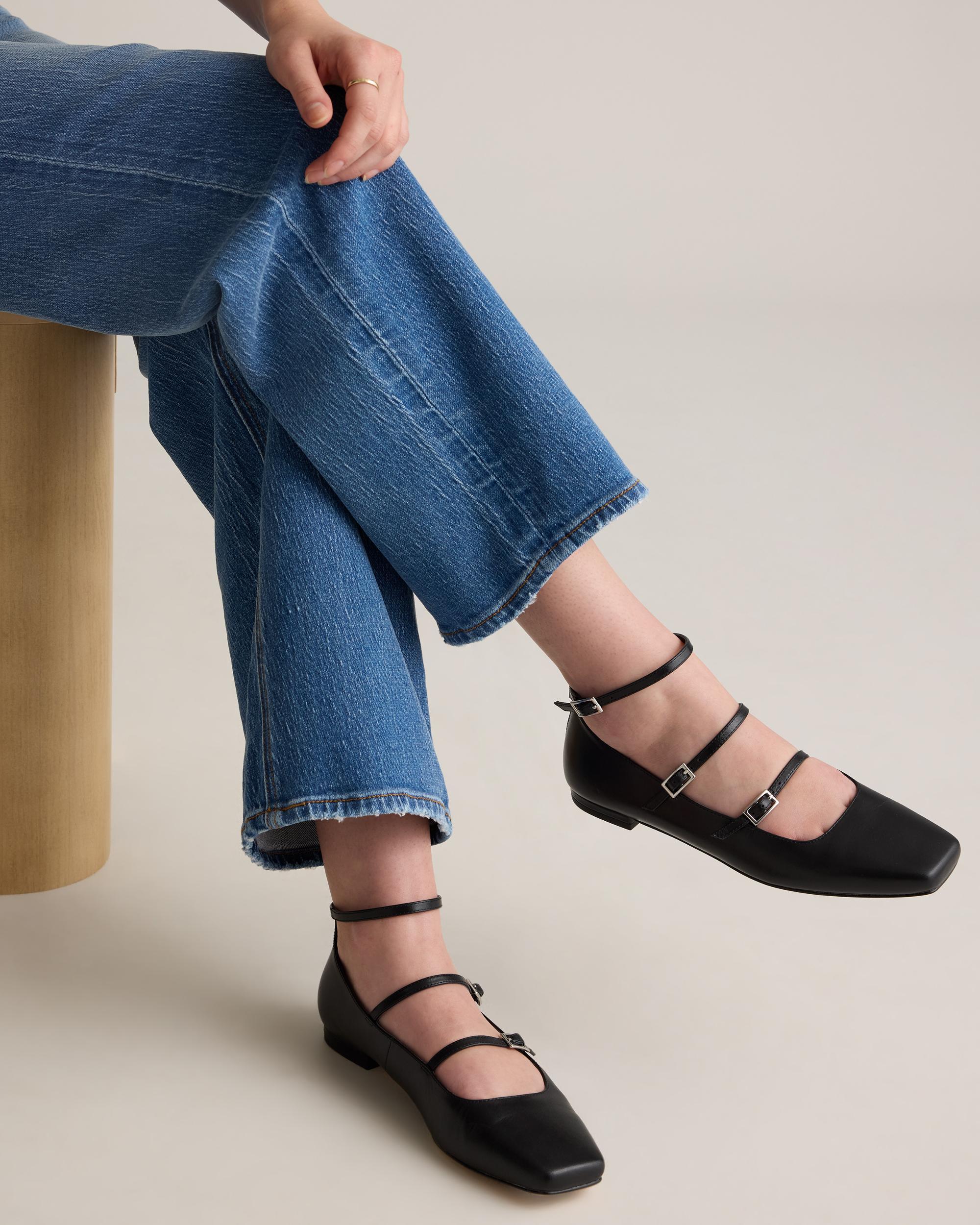 Quince | Women's Italian Leather Strappy Ballet Flat Product Image