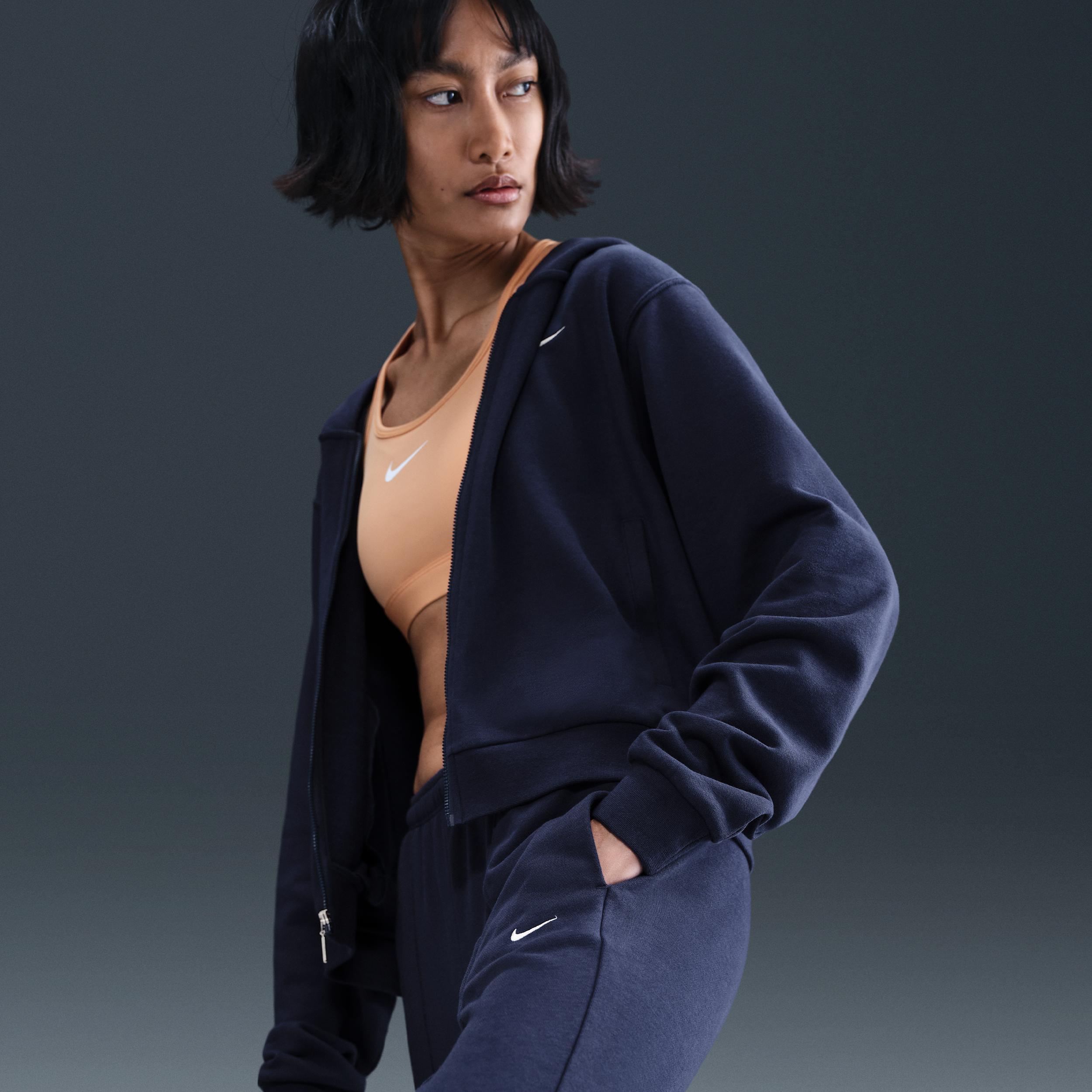 Women's Nike Sportswear Chill Terry Mid-Rise French Terry Open-Hem Sweatpants Product Image