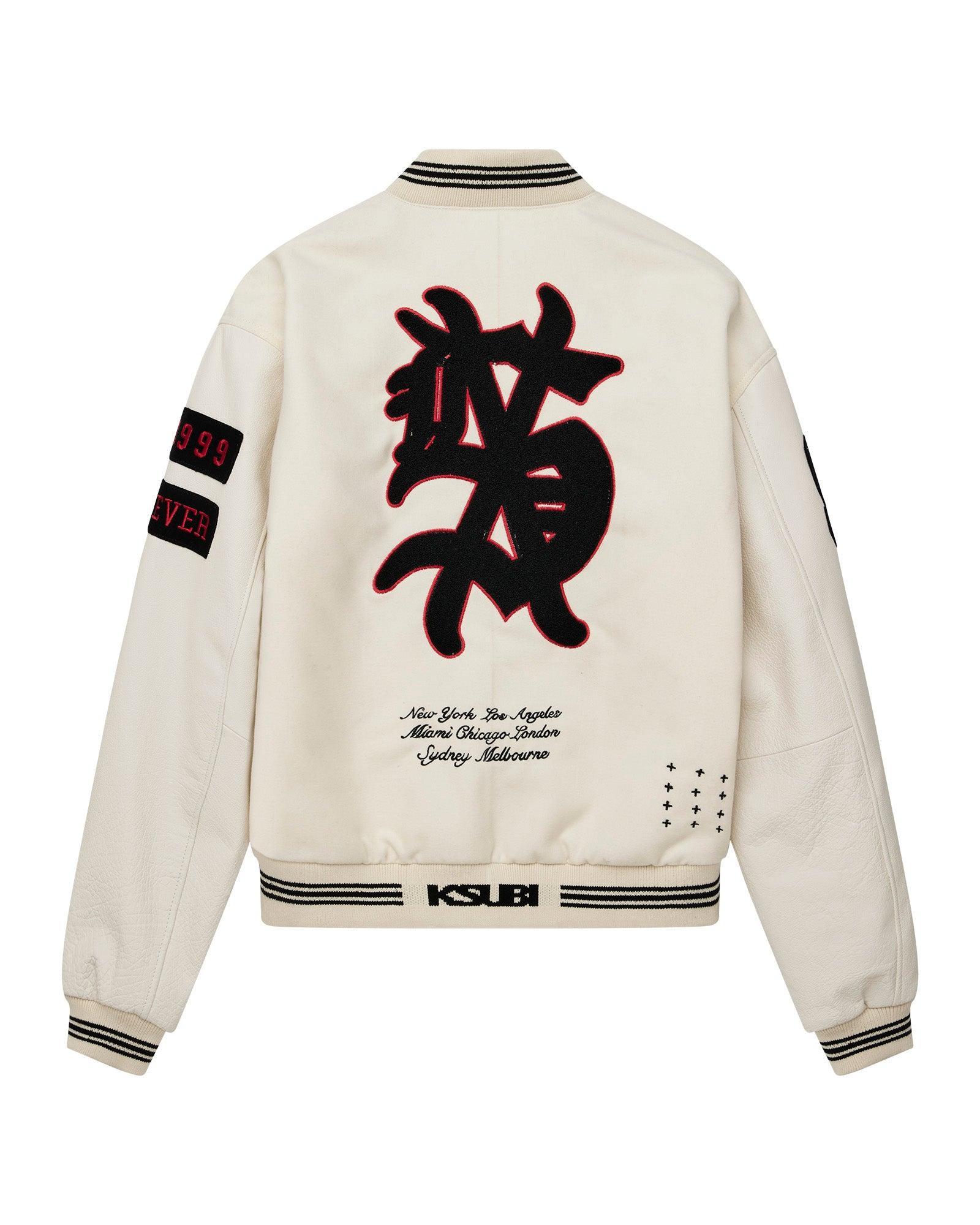 PLAYOFF VARSITY JACKET ECRU Male Product Image