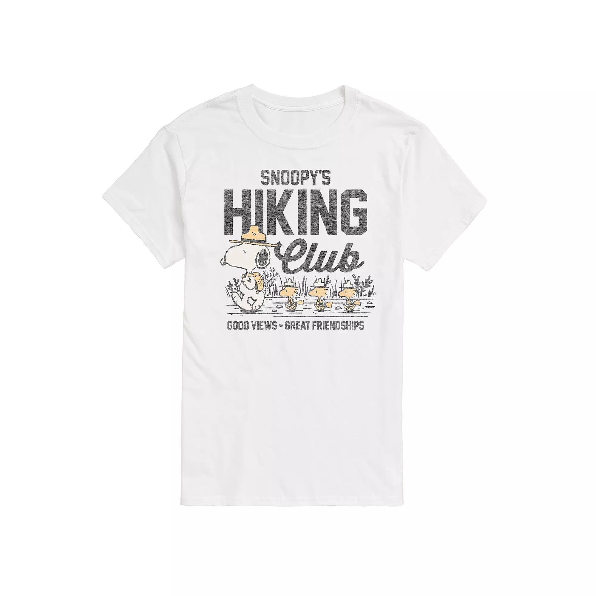 Big & Tall Peanuts Snoopys Hiking Club Vintage Graphic Tee, Mens Product Image