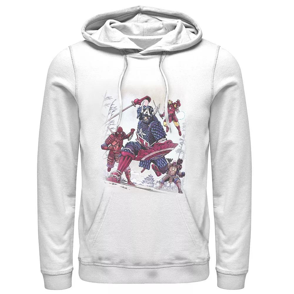 Men's Marvel Avengers Assemble Samurai Warriors Graphic Hoodie, Size: Small, White Product Image