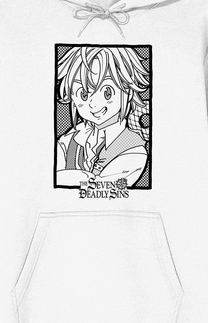 Men's Seven Deadly Sins Graphic Hoodie, Size: XXL, White Product Image