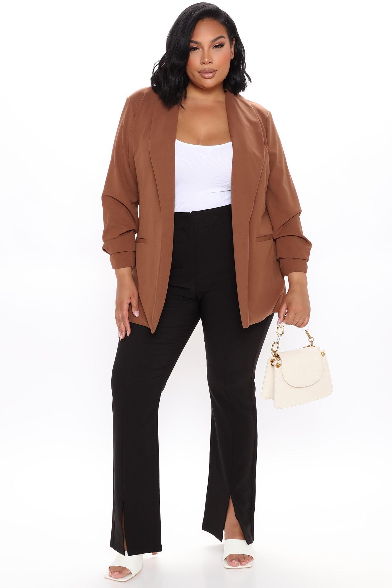 The Celine Blazer - Brown Product Image