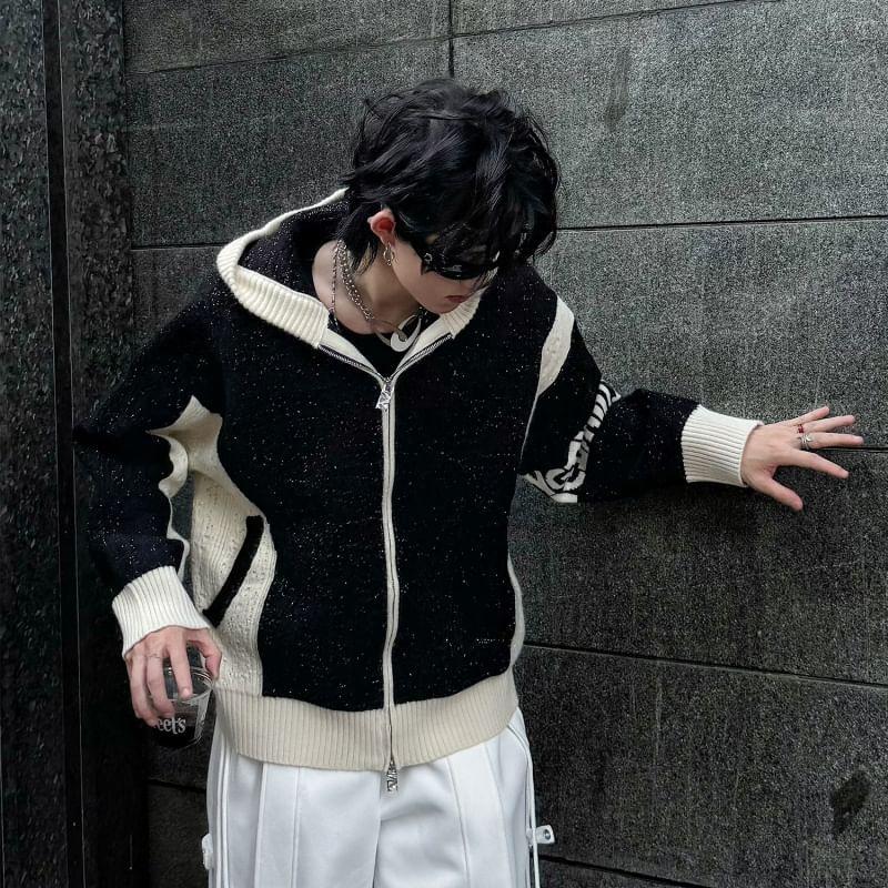 Two Tone Zip Hoodie Product Image