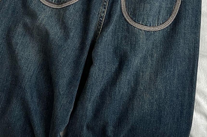 High Rise Washed Wide Leg Jeans Product Image