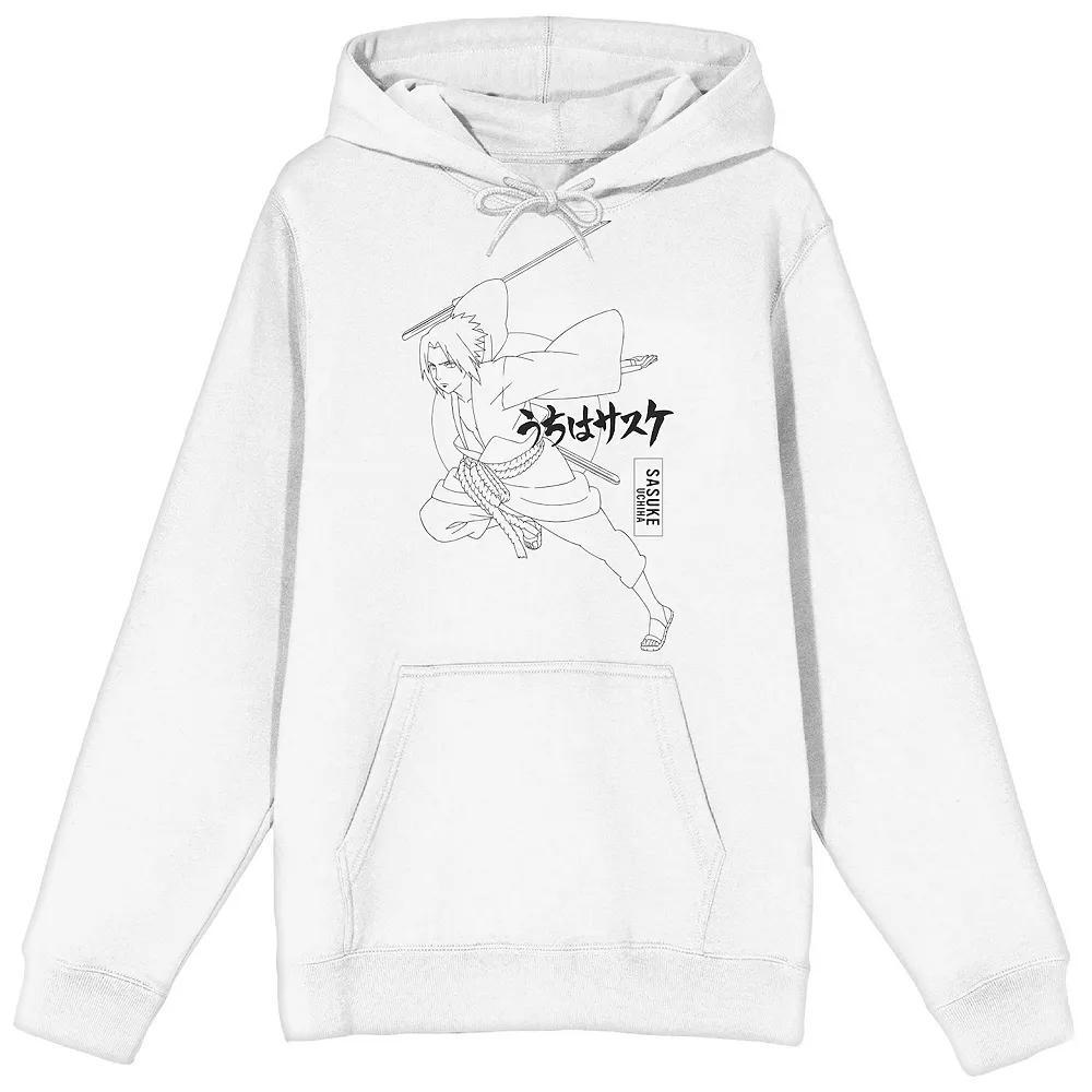 Men's Naruto Shippuden Sasuke Hoodie, Size: Large, White Product Image
