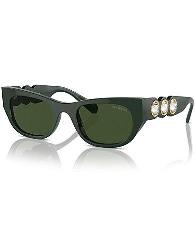 Swarovski SK6022F 53mm Jeweled Cat Eye Sunglasses Product Image