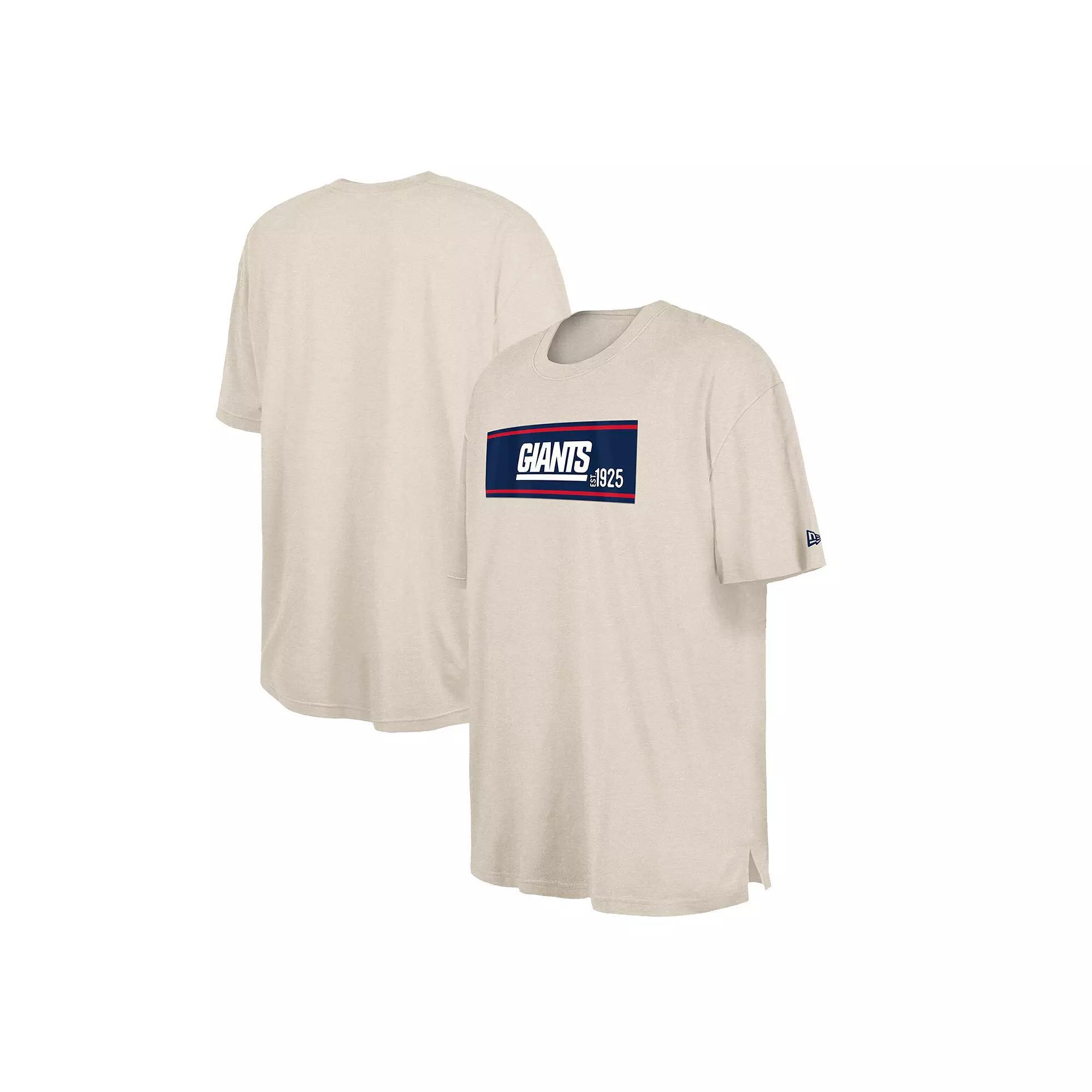 Men's New Era  Cream New York Giants Third Down Big & Tall Historic T-Shirt, Size: 5XB, Beige Product Image