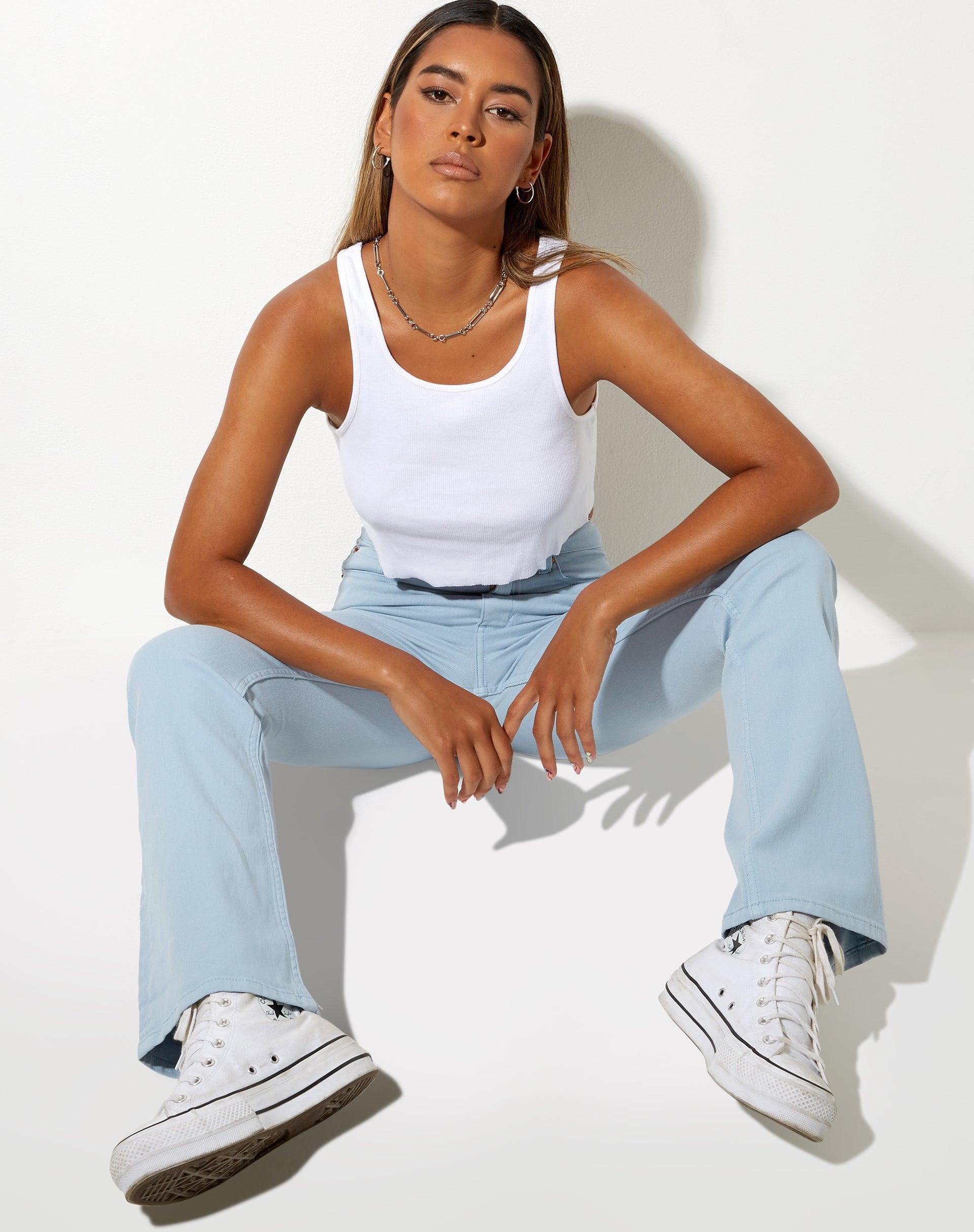 Bootleg Jeans in Sky Blue Product Image