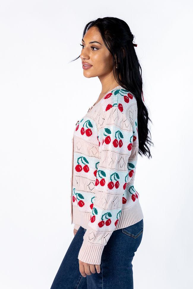 Cherry Happy Blush Cardigan SALE Product Image