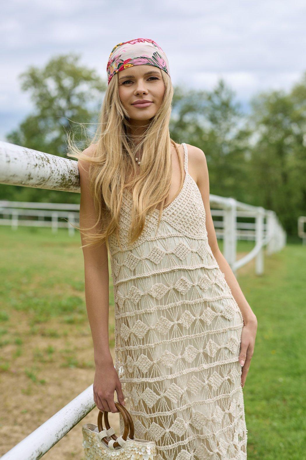 Diamond Crochet Knit Cover Up Product Image
