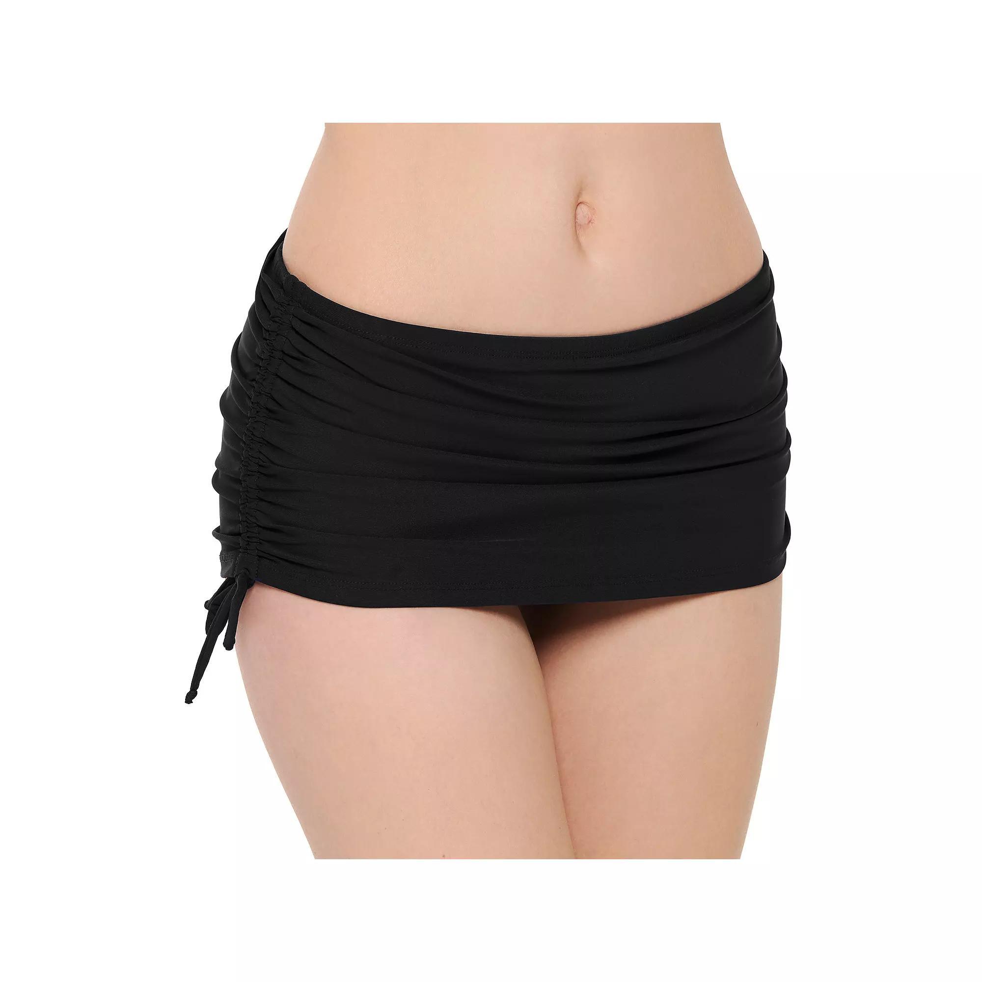 Women's Freshwater Side-Tie Swim Skirtini, Size: Small, Black Product Image