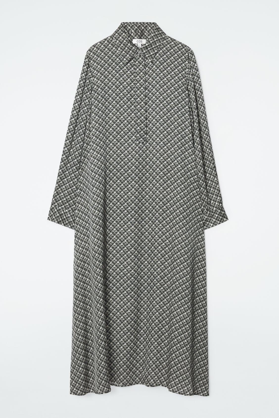 GEOMETRIC-PRINT MAXI SHIRT DRESS Product Image