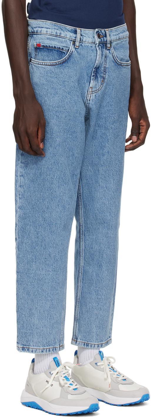 HUGO BOSS Blue Faded Jeans In Light/pastel Blue450 Product Image
