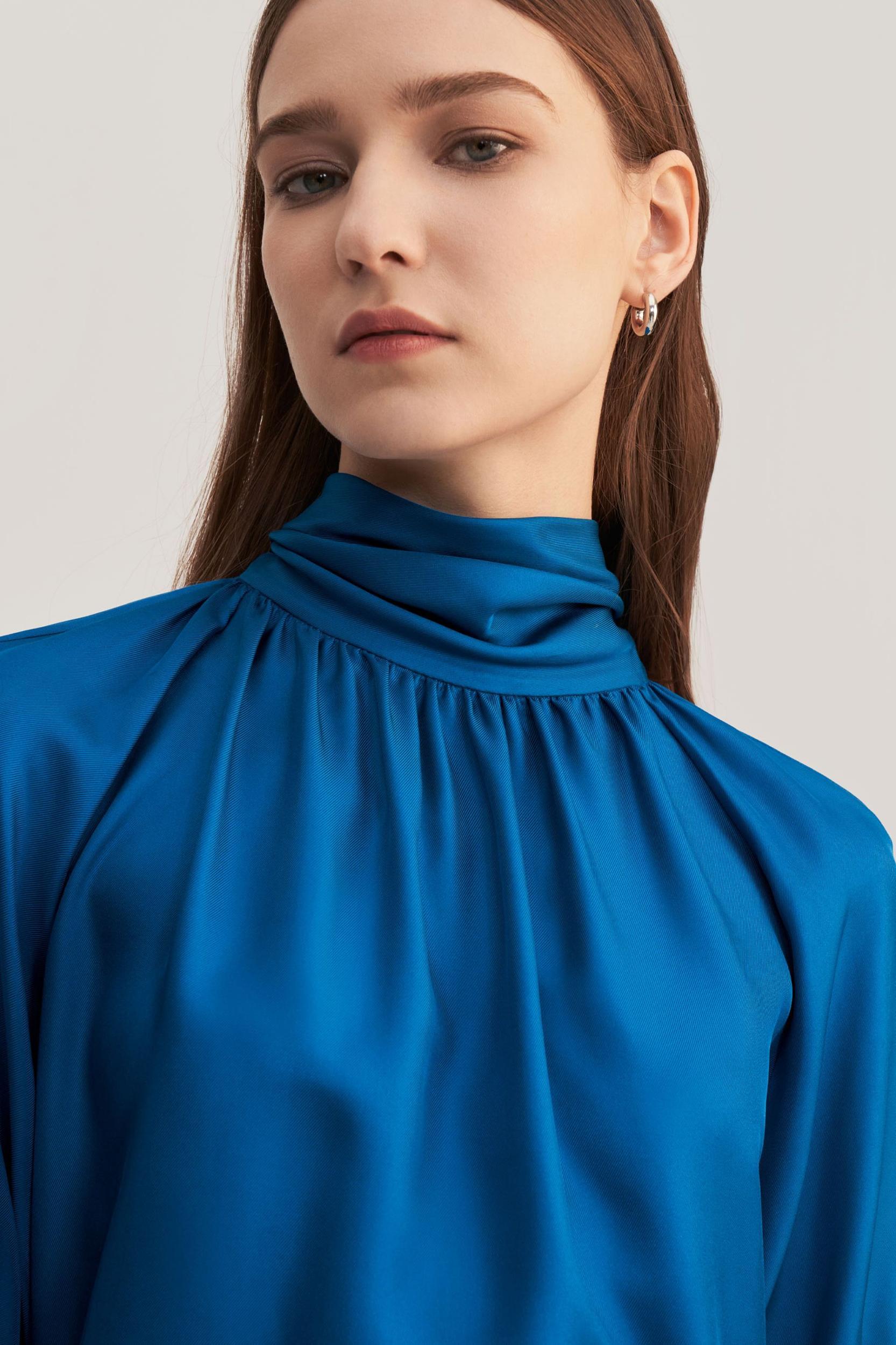 Women Ajuga Silk Twill Blouse Top Product Image