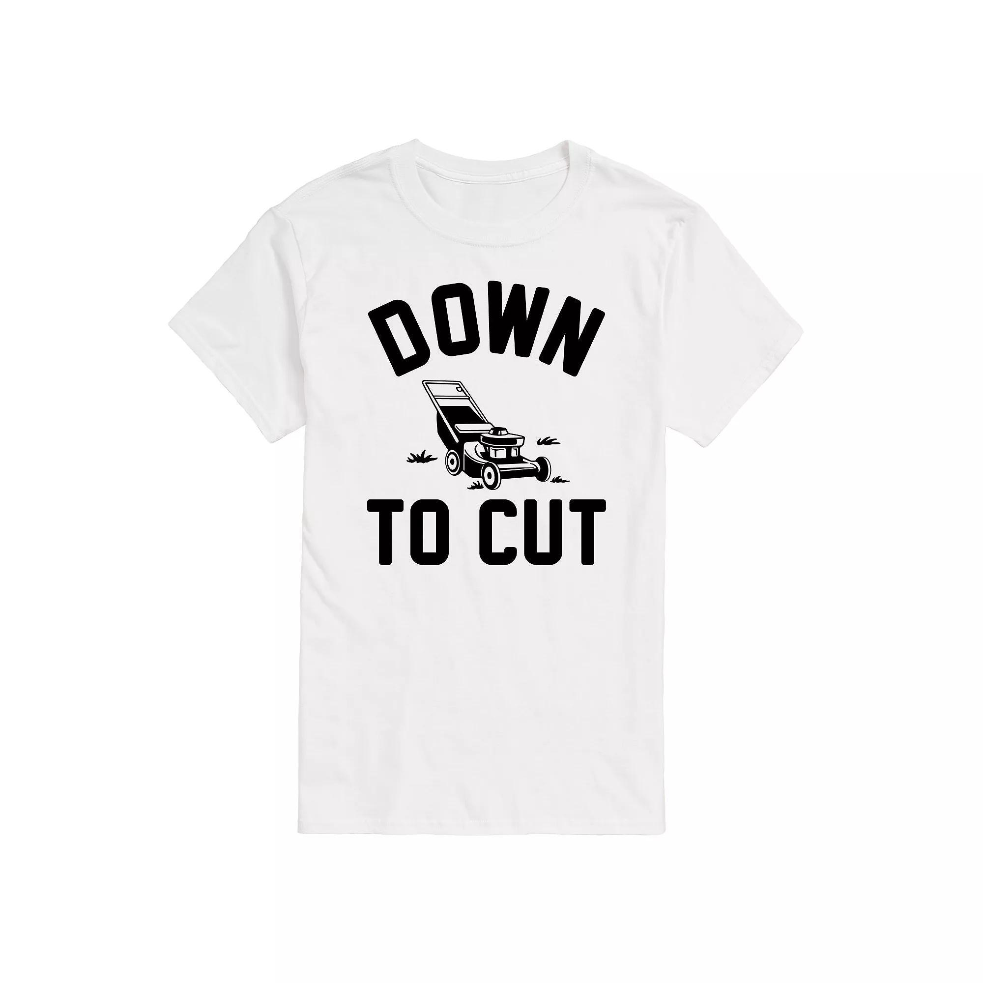 Big & Tall Down To Cut Lawn Mower Graphic Tee, Mens Product Image