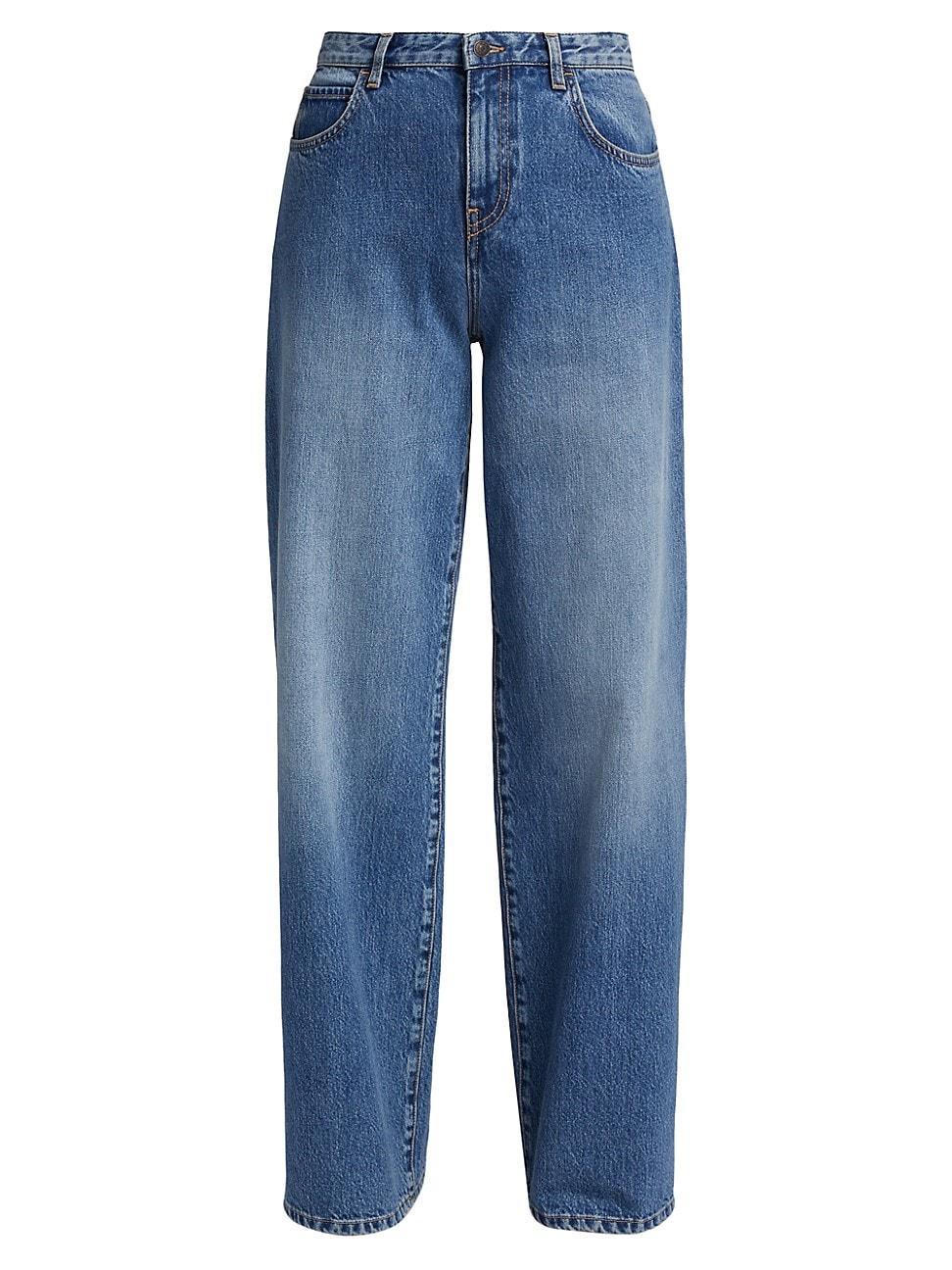 Womens Eglitta Low-Rise Straight Jeans Product Image
