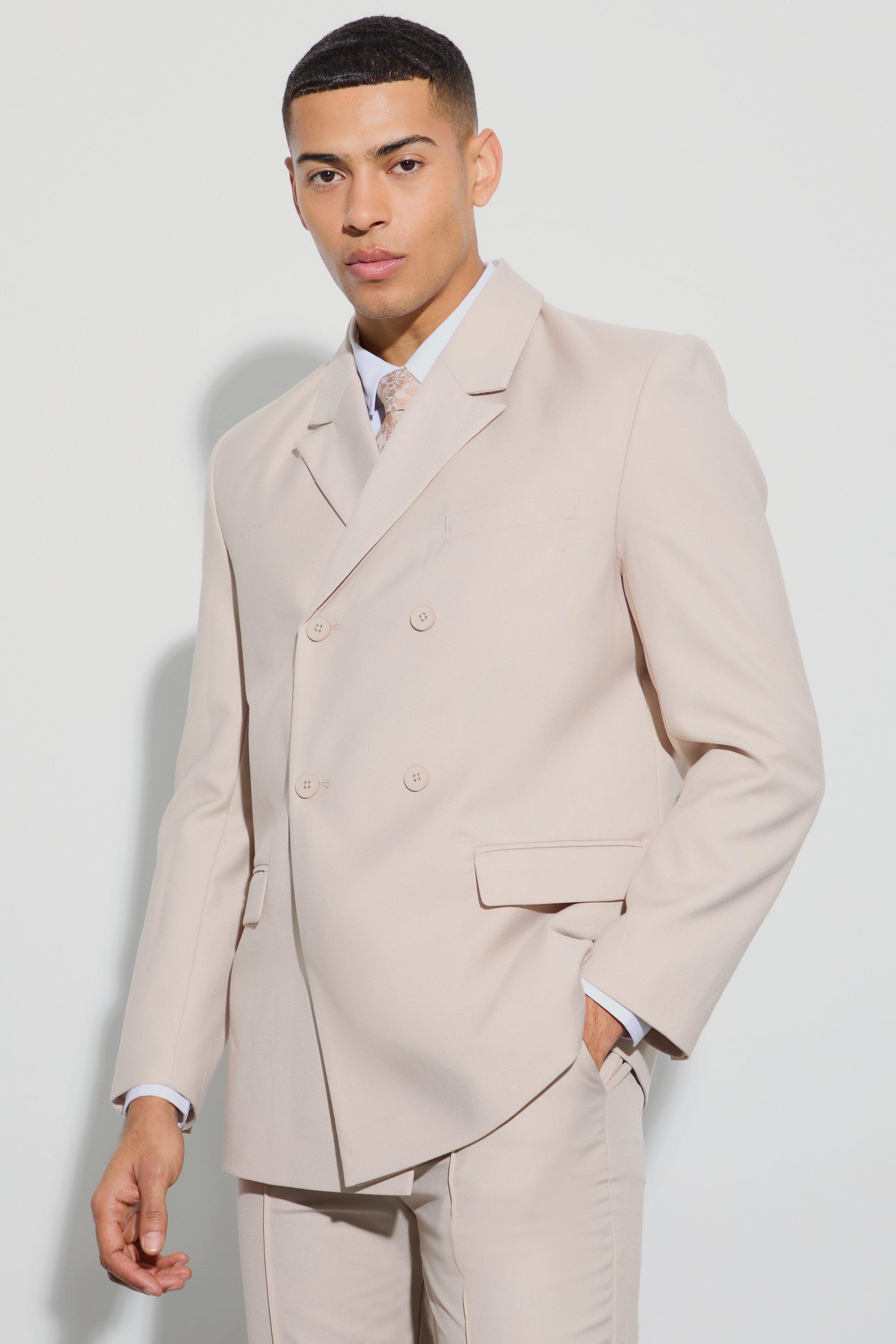 Mens Double Breasted Blazer - Navy Product Image