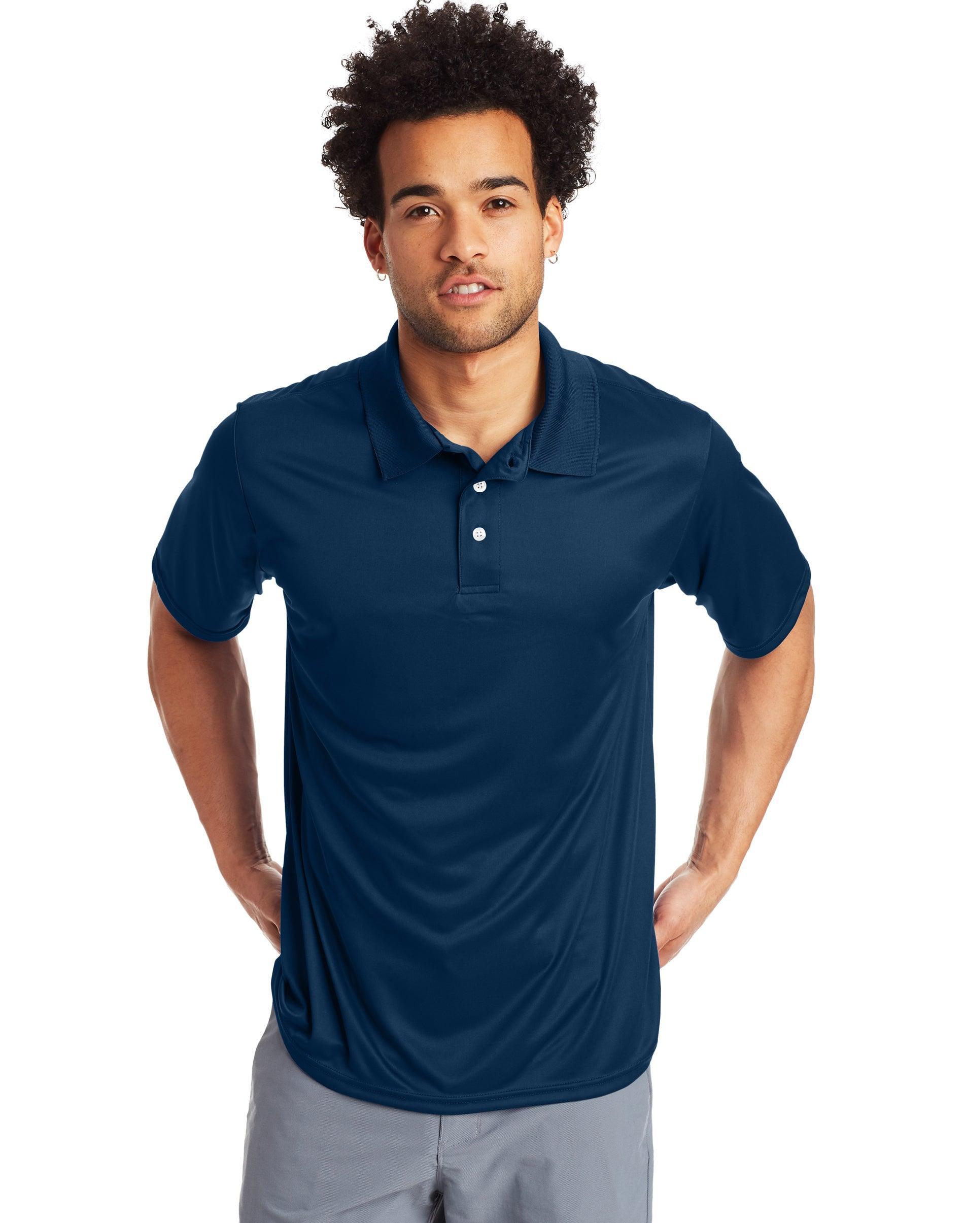 Hanes Sport Cool DRI Mens Performance Polo Deep Royal L Product Image