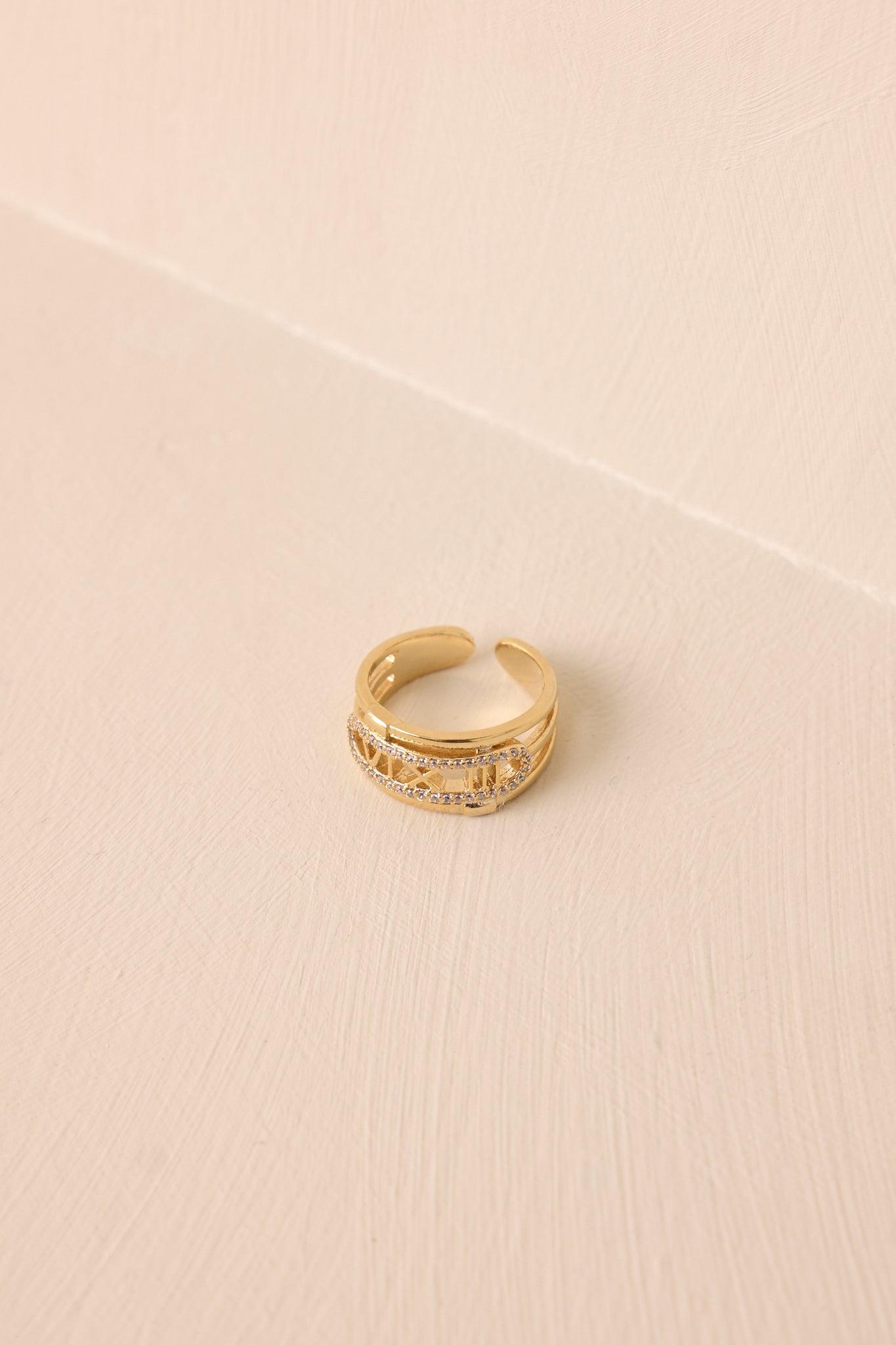 Skies Of Light Gold & Pave Diamond Ring Product Image
