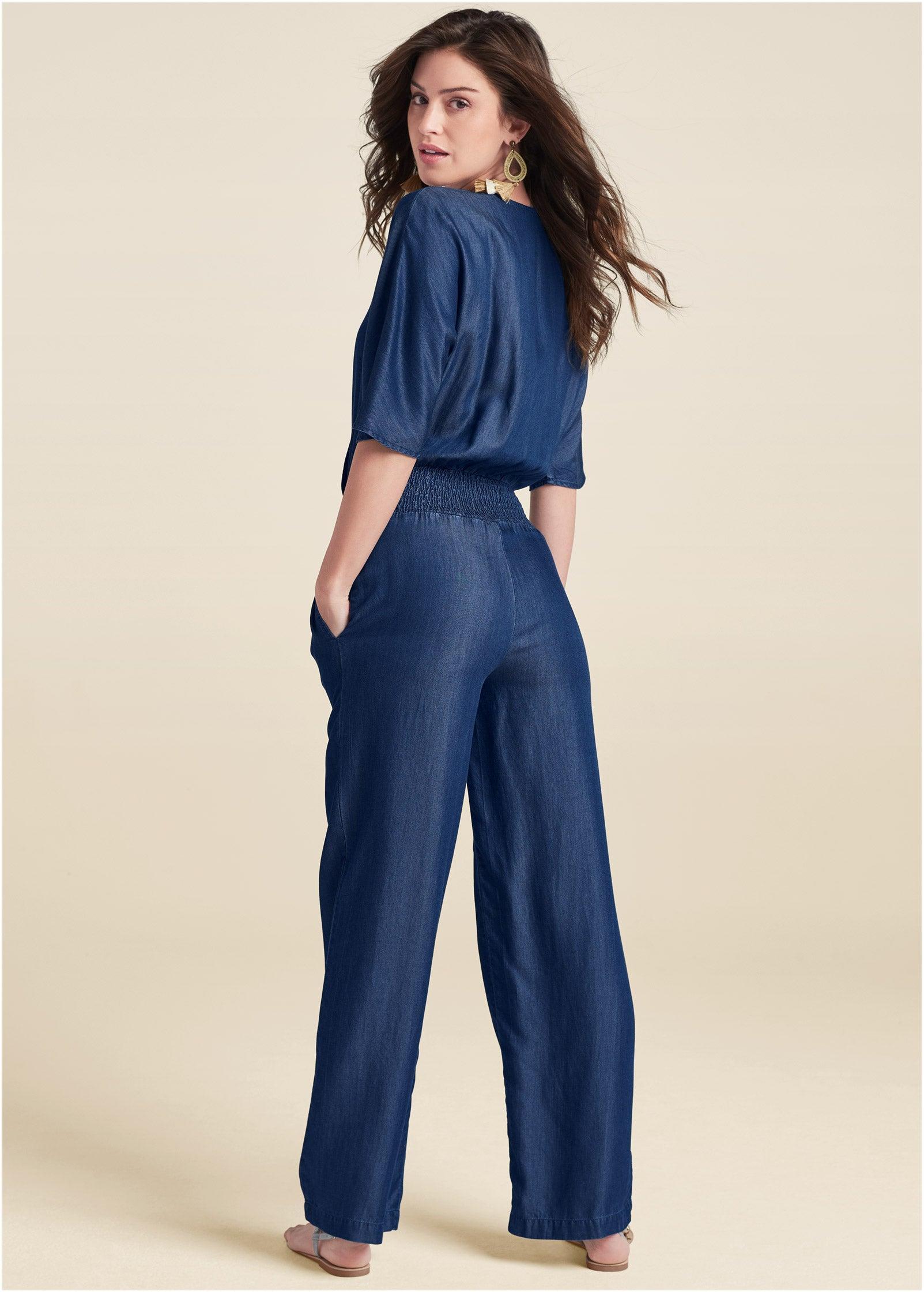 Chambray Jumpsuit - Dark Wash Product Image