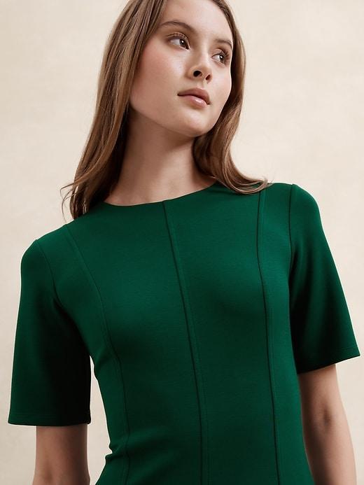 Soft Touch Scuba Seamed Midi Dress Product Image