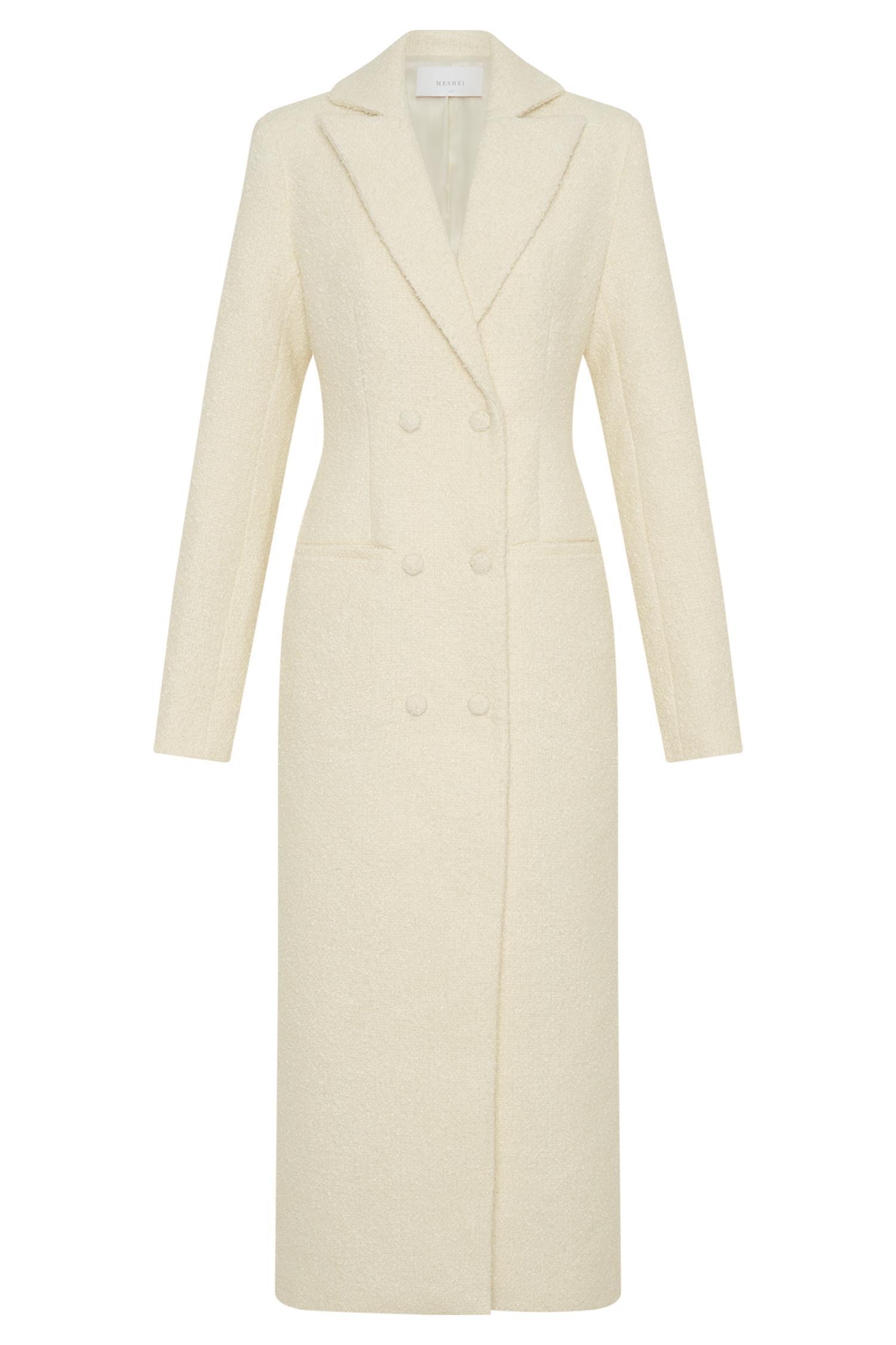 Carver Boucle Coat - Ivory Product Image