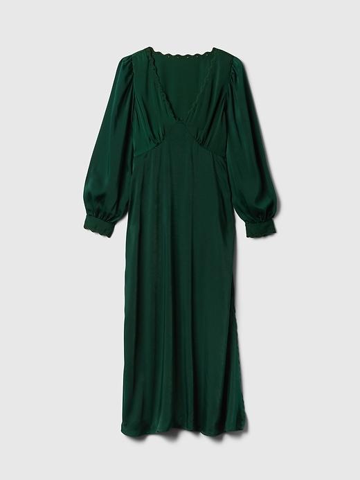 Satin Empire Midi Dress Product Image