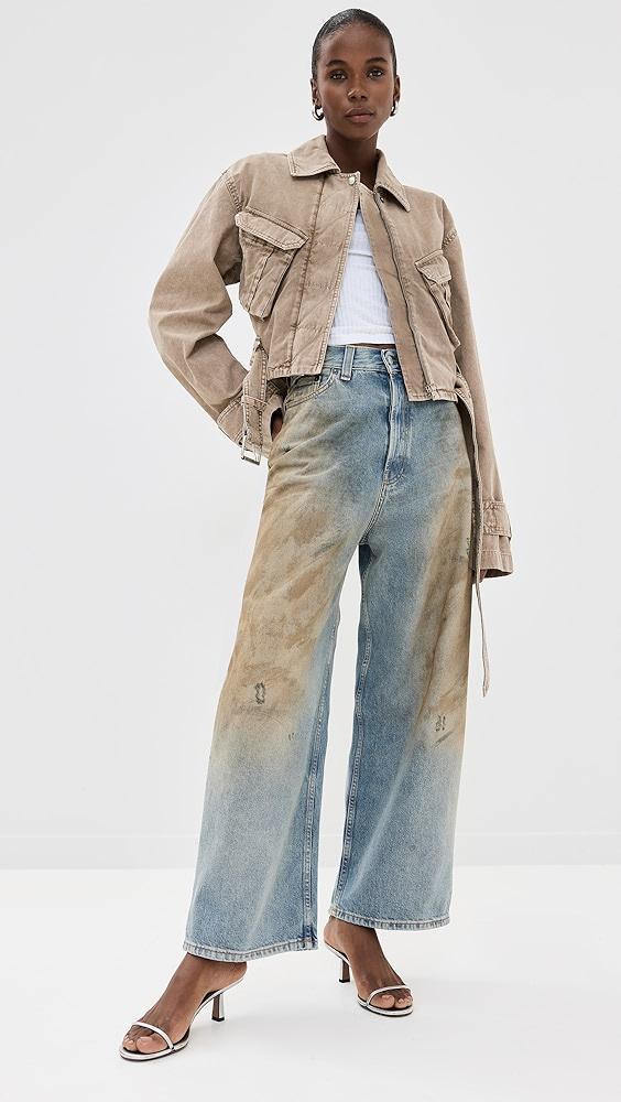 Acne Studios Cotton Canvas Biker Detail Jacket | Shopbop Product Image