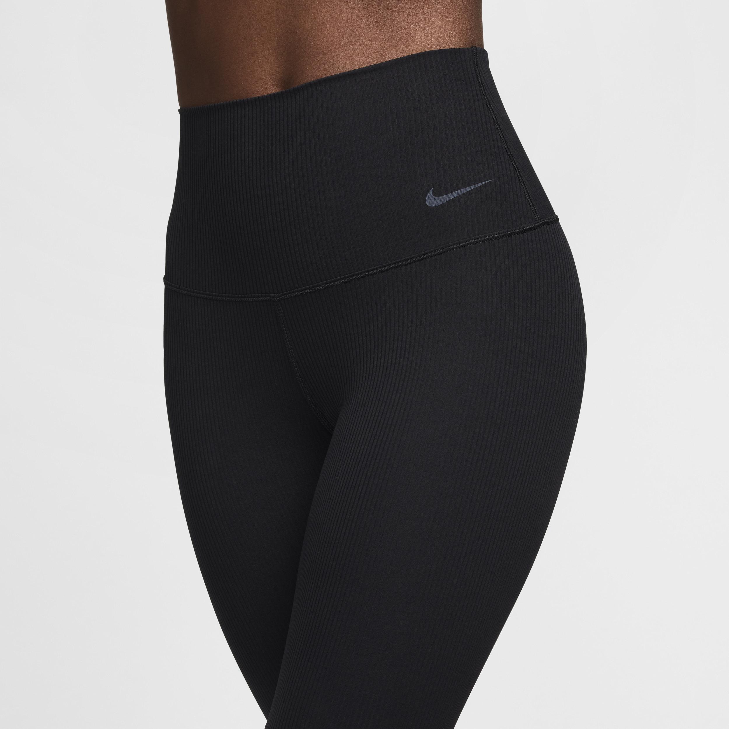 Nike Womens Zenvy Rib Gentle-Support High-Waisted 8 Biker Shorts Product Image