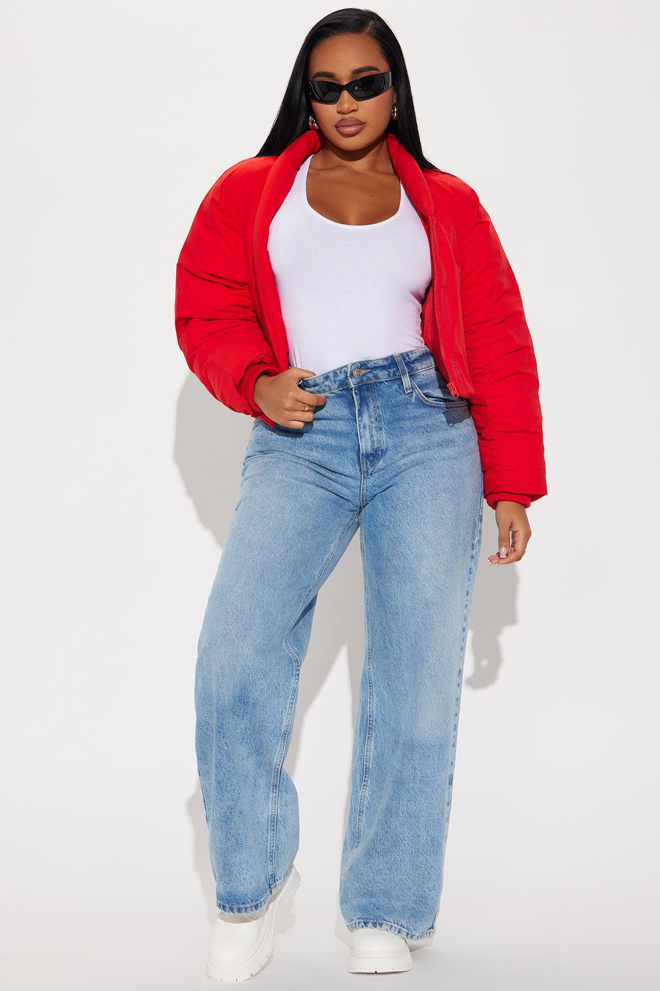 Kamila Puffer Jacket - Red Product Image