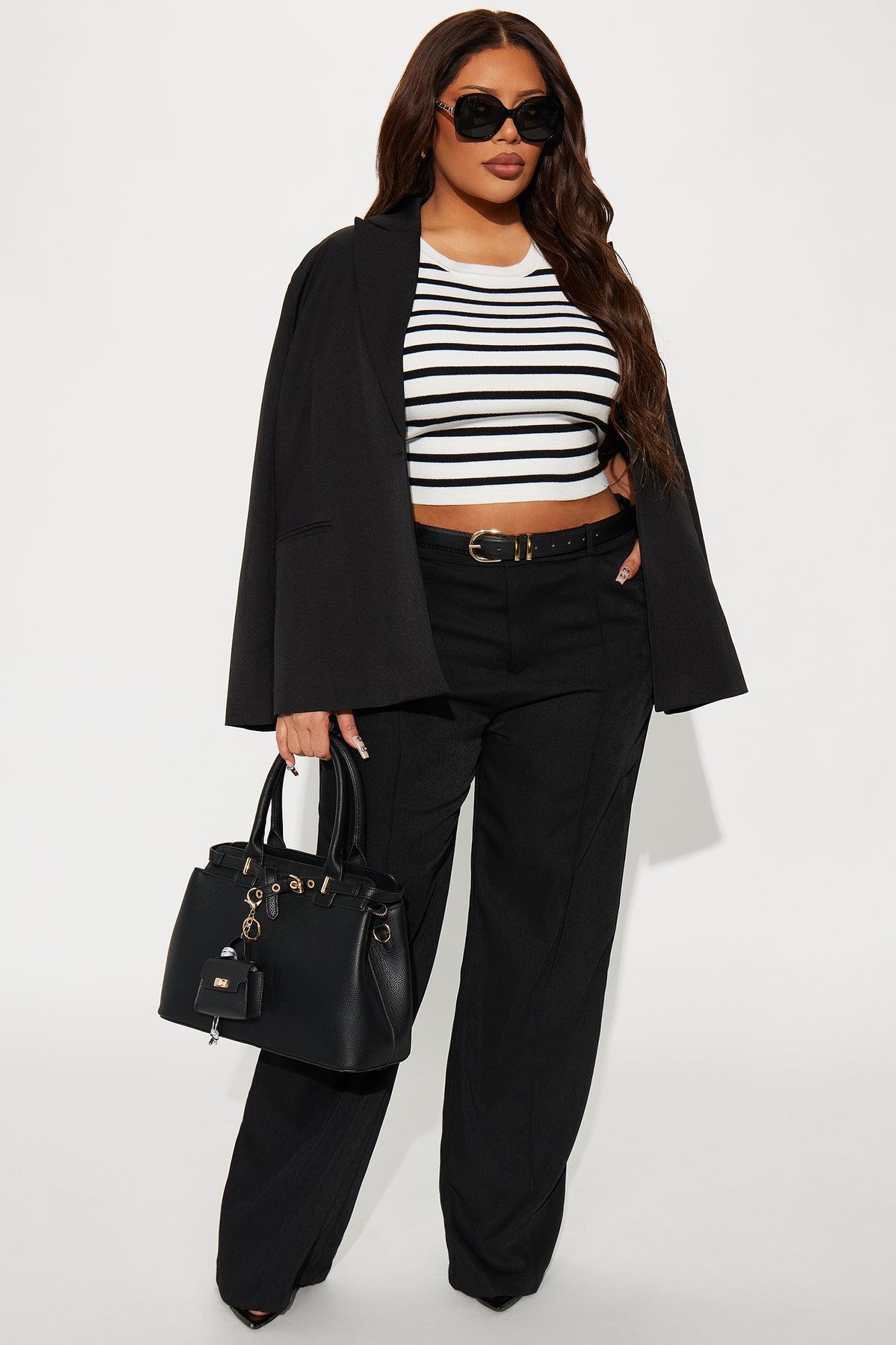 Benji Belted Trouser - Black Product Image