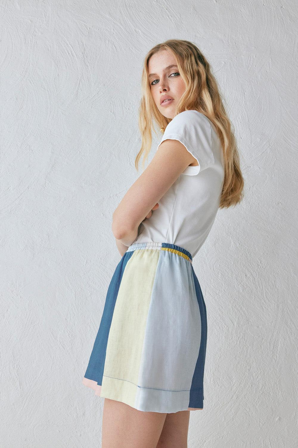 Elka Linen Mini Skirt Sia Product Image