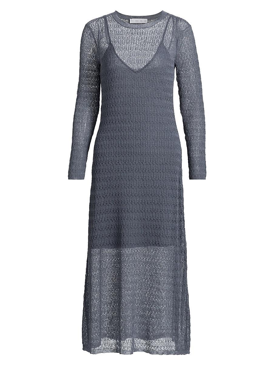 Womens Miriam Sheer Crochet Maxi Dress Product Image