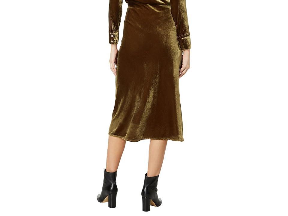 Faherty Stretch Silk Velvet Ina Skirt (Breen) Women's Skirt Product Image