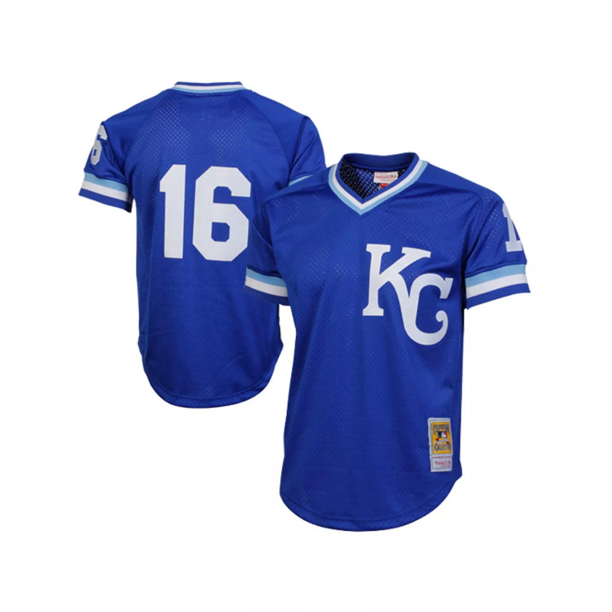 Men's Mitchell & Ness Bo Jackson Kansas City Royals Royal 1989 Authentic Cooperstown Collection Batting Mesh Practice Jersey, Size: Medium, Blue Product Image