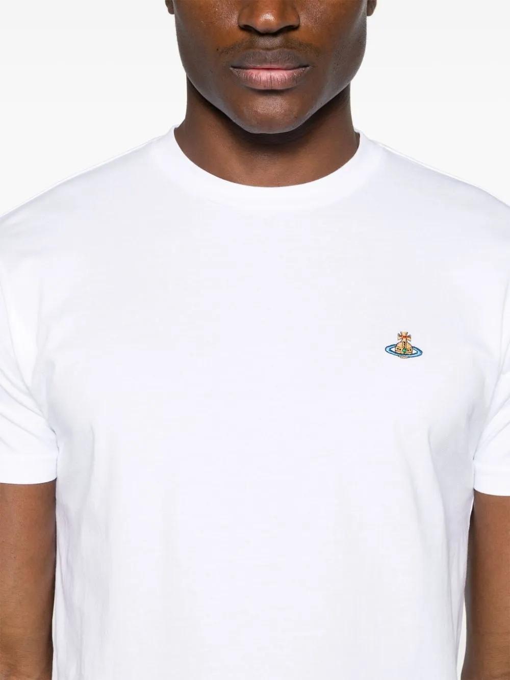 logo-embroidered cotton T-shirt Product Image